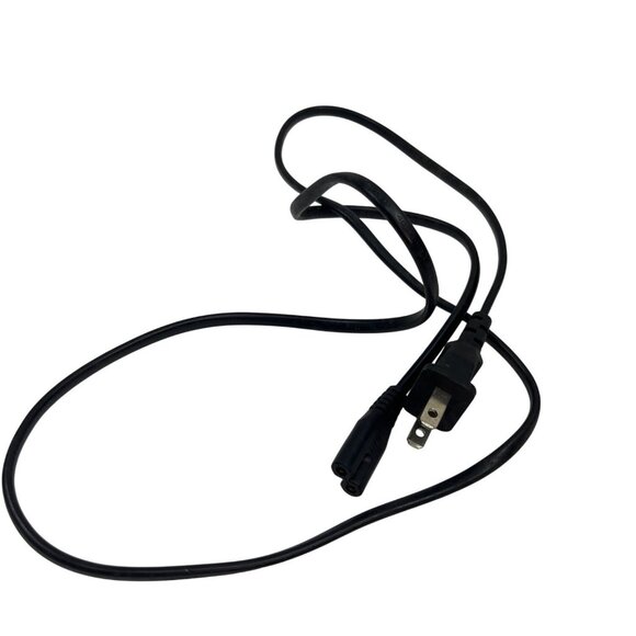 2-Prong Black Power Cord For Electronics & Small Appliances 53a - Picture 1 of 5